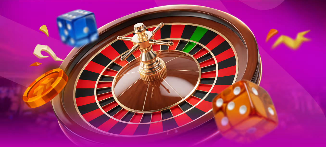 Roulette table and casino chips